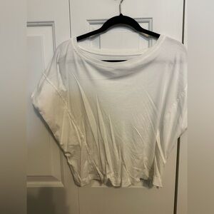 Anthropologie White Cropped Tee